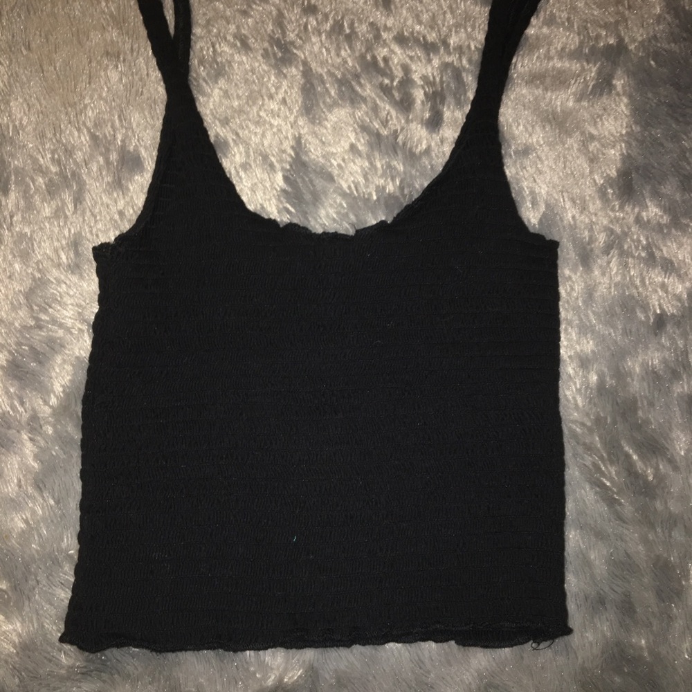 Tight black crop top